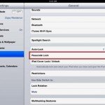 فعال كردن پسورد در ipad