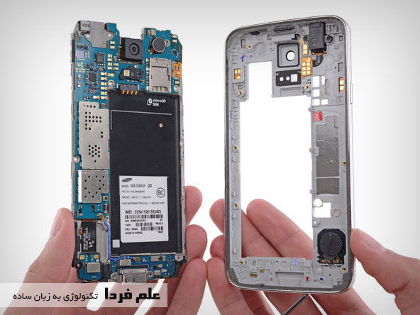 جدا کردن مادربورد از قاب اصلی Galaxy S5
