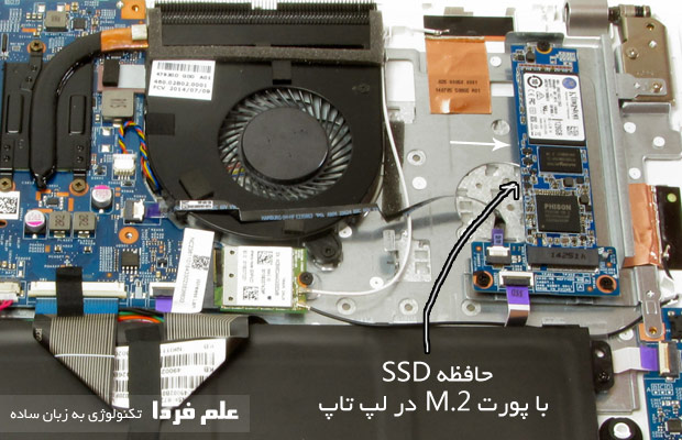 حافظه SSD با استاندارد M.2 در لپ تاپ ایسر اسپایر V3