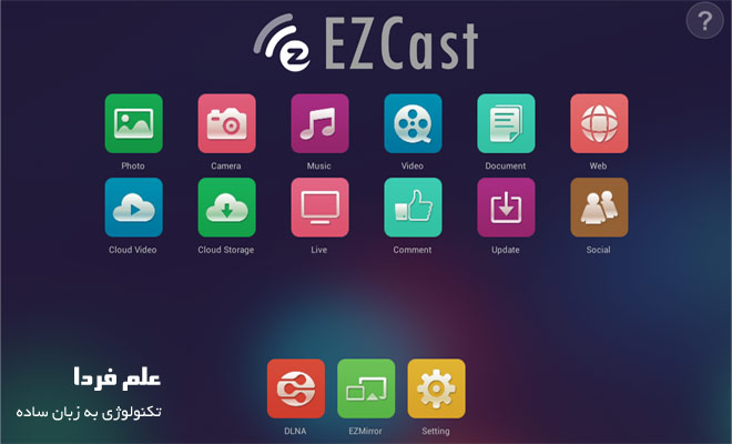 نرم افزار ezcast برای اتصال گوشی یا تبلت یه پروژکتور
