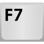 کلید تابعی f7
