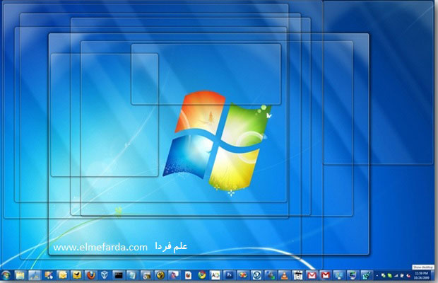 ویژگی Aero Peek در ویندوز 7