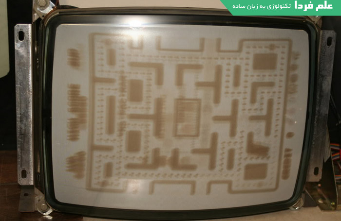 مشکل burn-in در تلویزیون CRT - بازی Pacman در میکرو