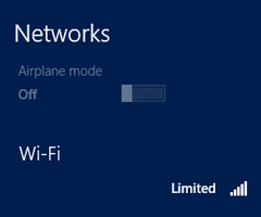 مشکل وای فای limited یا محدود در ویندوز 8