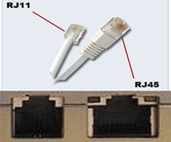 مقایسه کابل تلفن یا RJ11 با کابل LAN یا RJ45