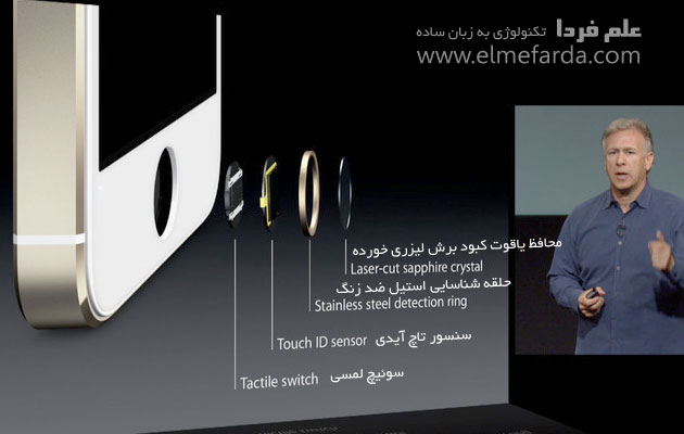 جزئیات سنسور تاچ آیدی - قفل اثر انگشت آیفون و آیپد