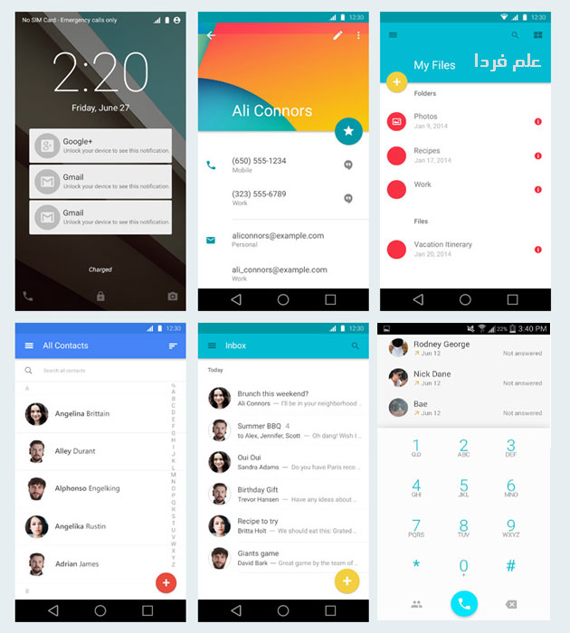 طراحی متریال Material design دراندروید 5