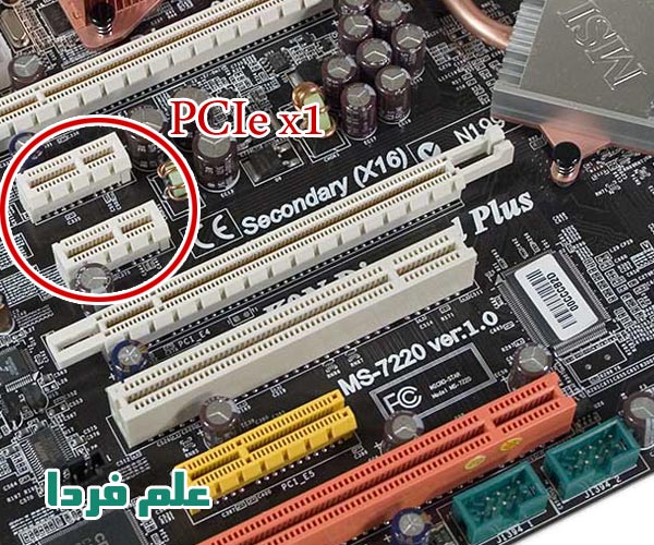 اسلات PCIe x1 روی مادربورد