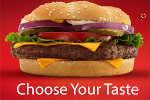 برنامه Choose Your Taste برنامه سفارشی سازی برگر مک دونالد