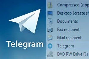 اضافه کردن تلگرام به منیوی Send to راست کلیک ویندوز