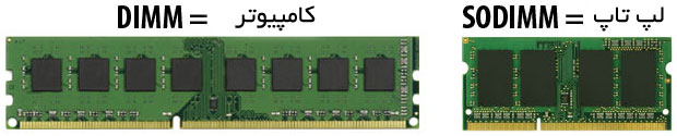 فرق رم RAM لپ تاپ و رم کامپیوتر