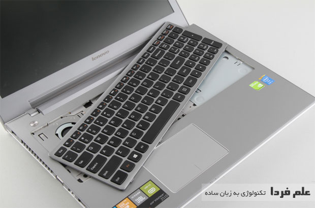 باز کردن کیبورد لپ تاپ لنوو Z510