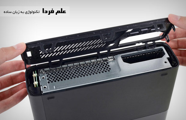 جدا کردن قاب بالا و پایین Xbox 360 slim e