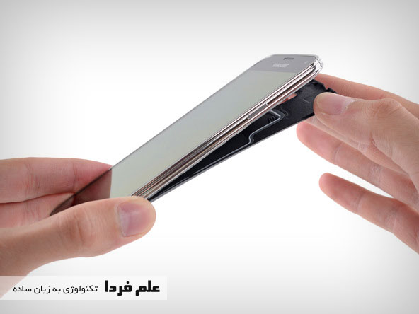 باز کردن قاب پشت galaxy s5