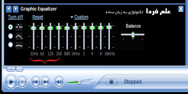 اکولایزر صوتی مدیا پلیر در ویندوز
