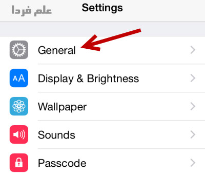 تنظیمات عمومی آیفون 6