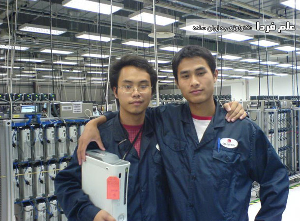 کارکنان خط تولید یا مونتاژ ایکس باکس 360 در چین