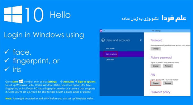 ویژگی Windows Hello یک راه کار امنیتی جدید در نسخه نهایی ویندوز