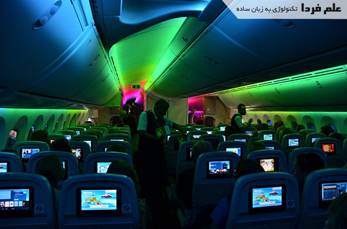چراغ های کابین هواپیما