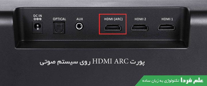 پورت HDMI ARC روی سیستم صوتی