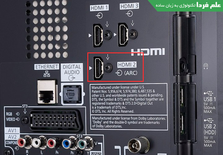 پورت HDMI ARC روی تلویزیون